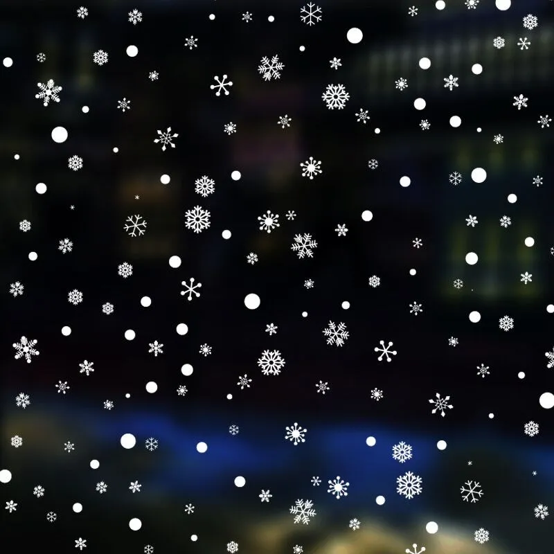 Factory Printed Custom Decal Double Sided Window Reverse Christmas Snowflake OEM Clings Christmas Window Decals Stickers