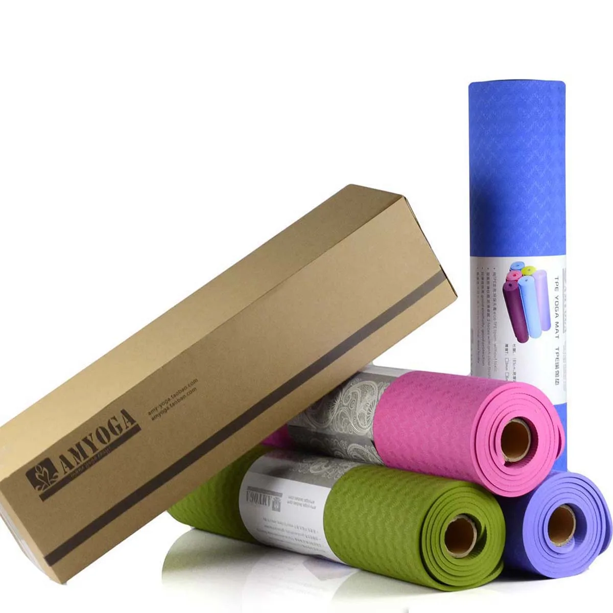 BSCI factory eco friendly anti sliding TPE yoga mat 6mm kids custom print black