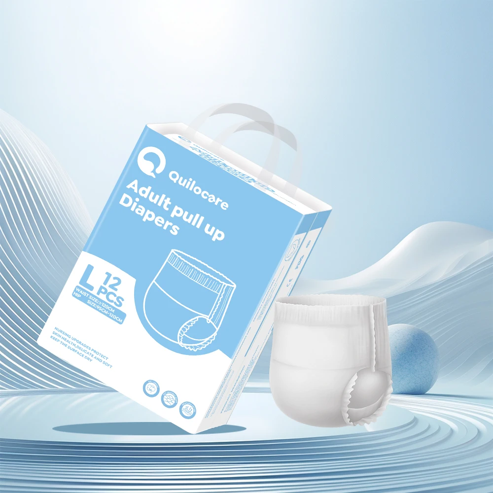 Premium Quality Hospital Home Overnight Use Disposable Adult Pant Diaper Super Thick Elderly Adult Training Diaper Pull Up