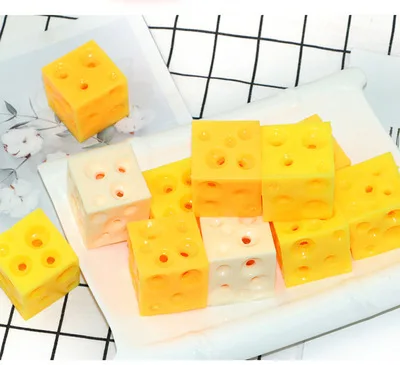 Cute Decompression Toy Cheese Mouse Squeeze Fingertip Toy