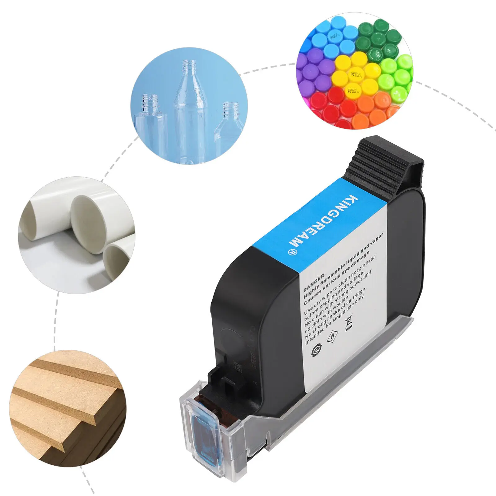 Eco Solvent White Ink Tij Cartridge For Cable Wood Tube Lumber Water Pipe H p45 Ink Cartridge
