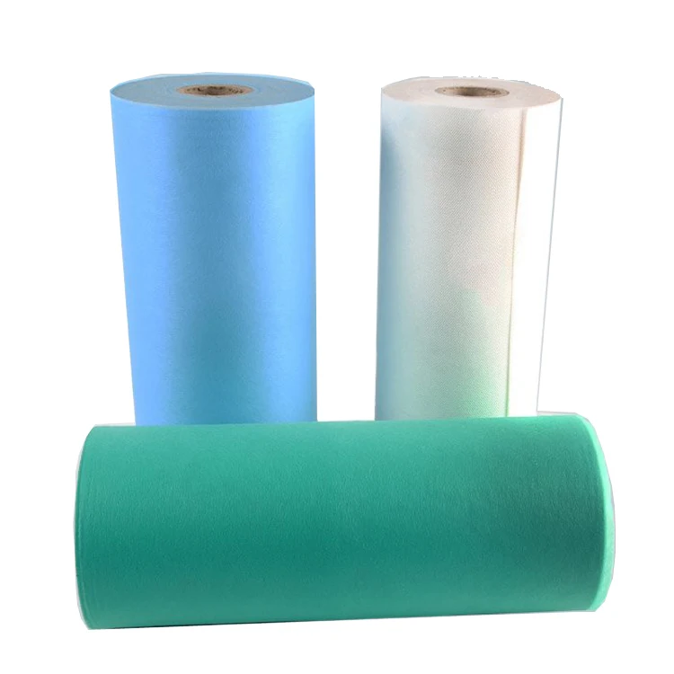 Blue color  spunbonded + meltblown + spunbonded technical pp spunbond non woven for medical used