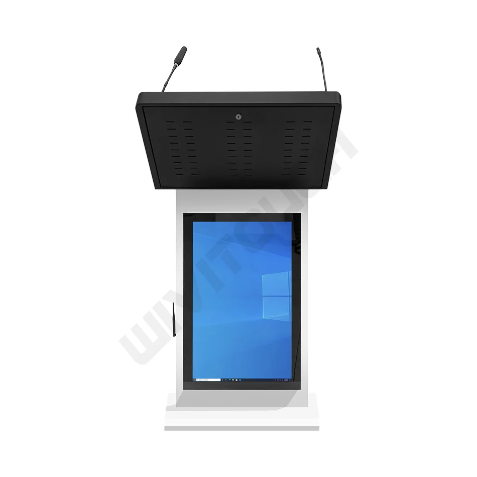 WiViTouch Podium With Speaker Amplifier Wireless Microphone Touch Smart Podium