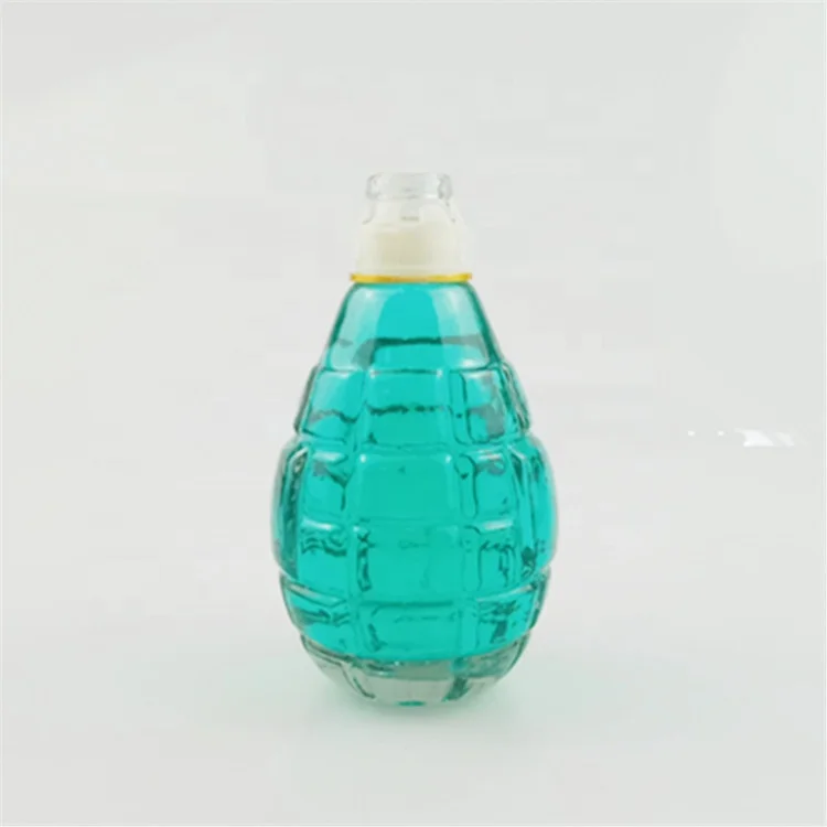 Стеклянная бутылка для спирта объемом 4 унции, 120 мл, стеклянная бутылка В ФОРМЕ Бомбы для ликера