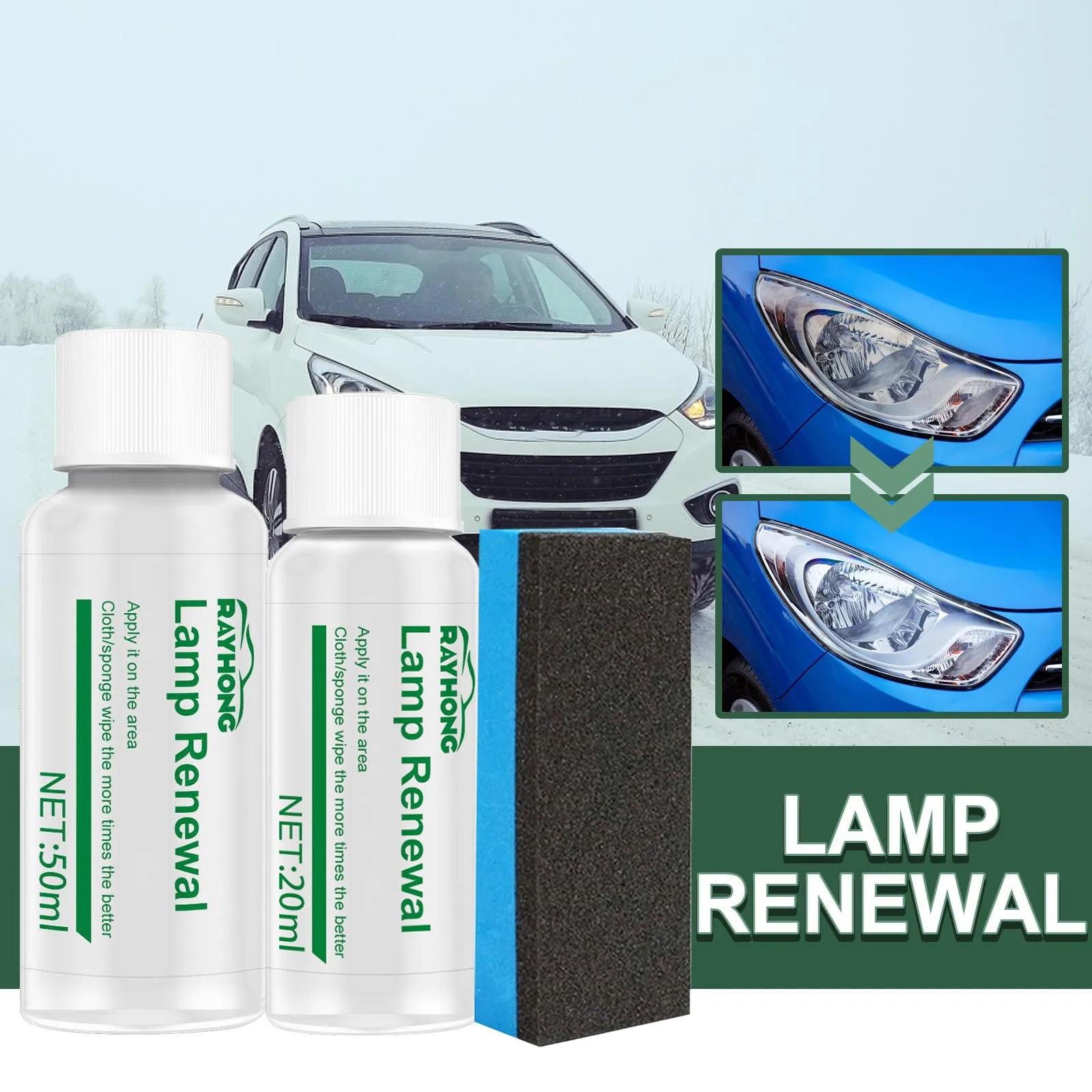 Custom Logo Rayhong Long Lasting Anti-fouling Polishing Oxidation Resistance Lamp Renewal Car Headlight Restoration Liquid