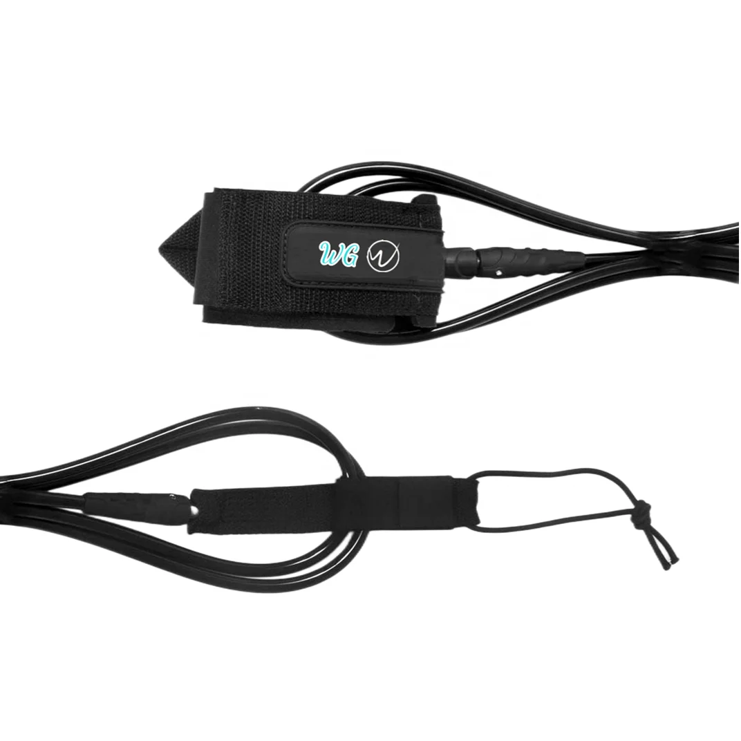 High Quality 6ft 7ft 8ft 9ft 10ft 6mm 7mm  Surfboard Leash Surf Leash straight leg rope cord