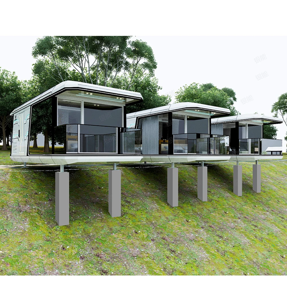 Source Factory Outdoor Prefabricated Mobile Home Living Steel House Modern Space Capsule for Holiday Resort