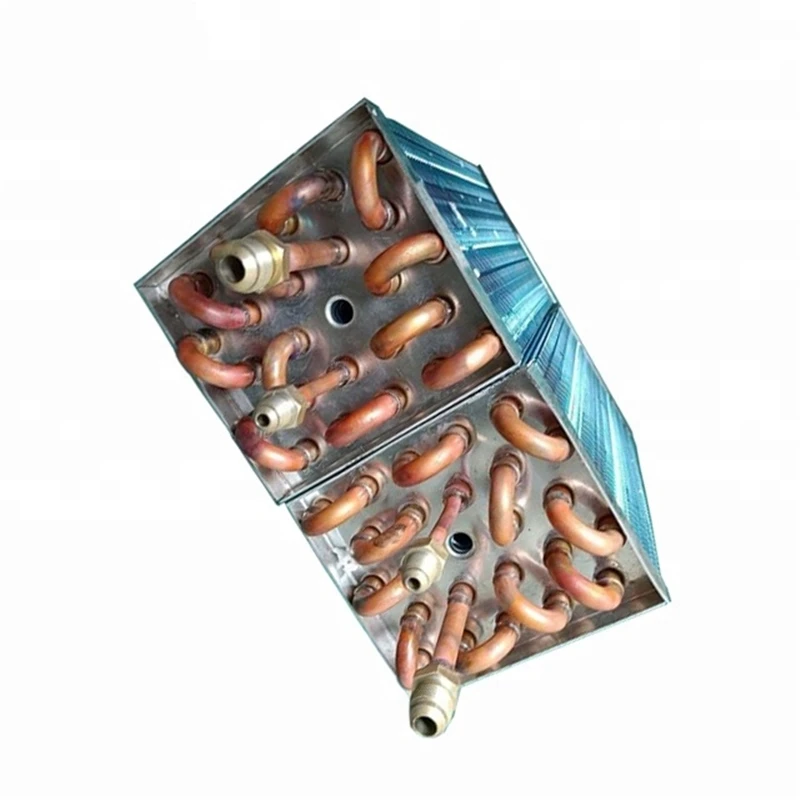 Copper tube aluminum fin evaporator coil for kitchen air conditioning