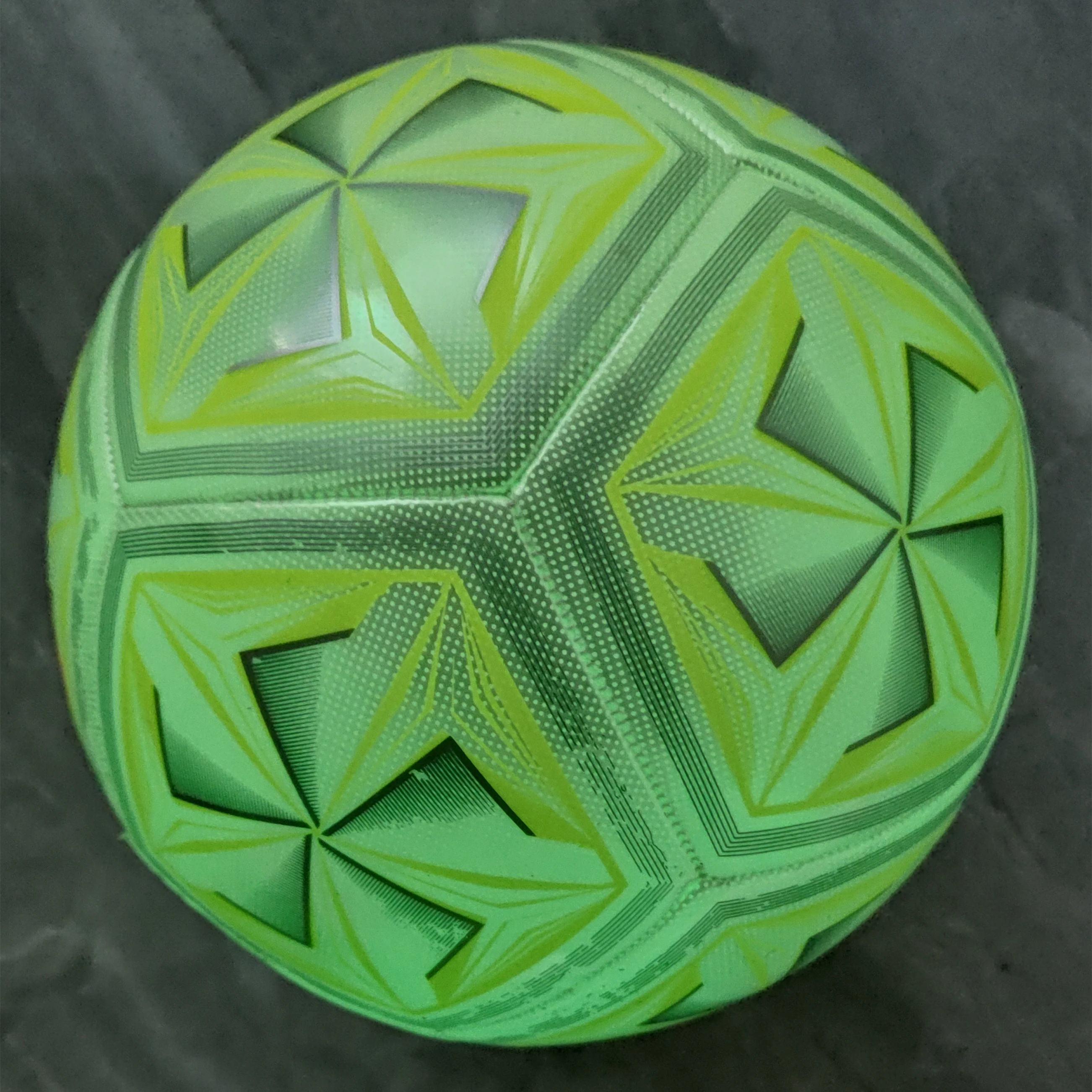 Super fiber Standard Size 5 Reflective Soccer green Luminous Night Glow Footballs Adult Child Pu Sports Match Training Balls