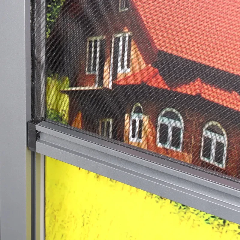 Hot Sale Aluminum Alloy Electric Roller Up Teslin Mesh Sunshade Retractable Fly Insect Screen Motorized Screen Door For Garage