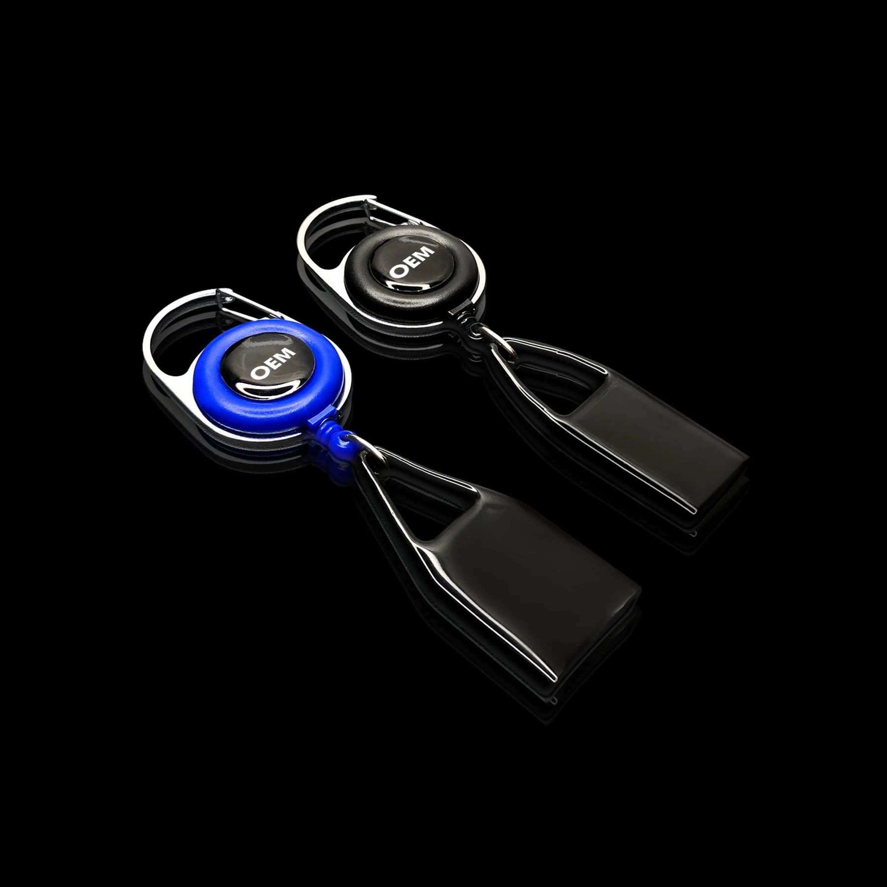 jewelry clasps OEM patterns LOGO rebound telescopic wire key chain anti-lost key chain easy pull clasp