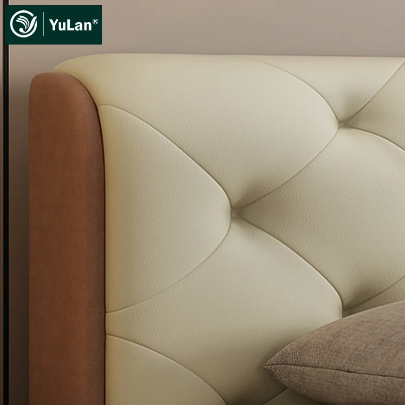 Modern Home Furniture Wooden Frame Bedroom Frame King Queen Double Size Leather Bed