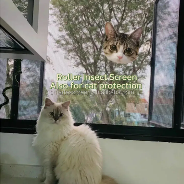 Folding Package Pet Proof Window Screen 36*50 Heavy Duty High Hardness Vinyl Coated Polyester Mesh Cat Resistant Screen Mesh