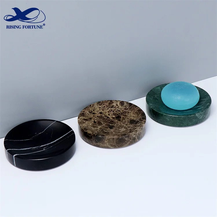 Handicraft Toilet Bathroom Natural Black Marble Stone Shower Bar Soap Tray Single Scallop Soap Dish