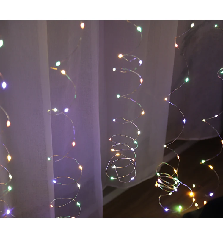 New Product Hanging String Curtains Decorative Garland Window Curtain Fairy Light Outdoor for Wedding Party Backdrop Indoor