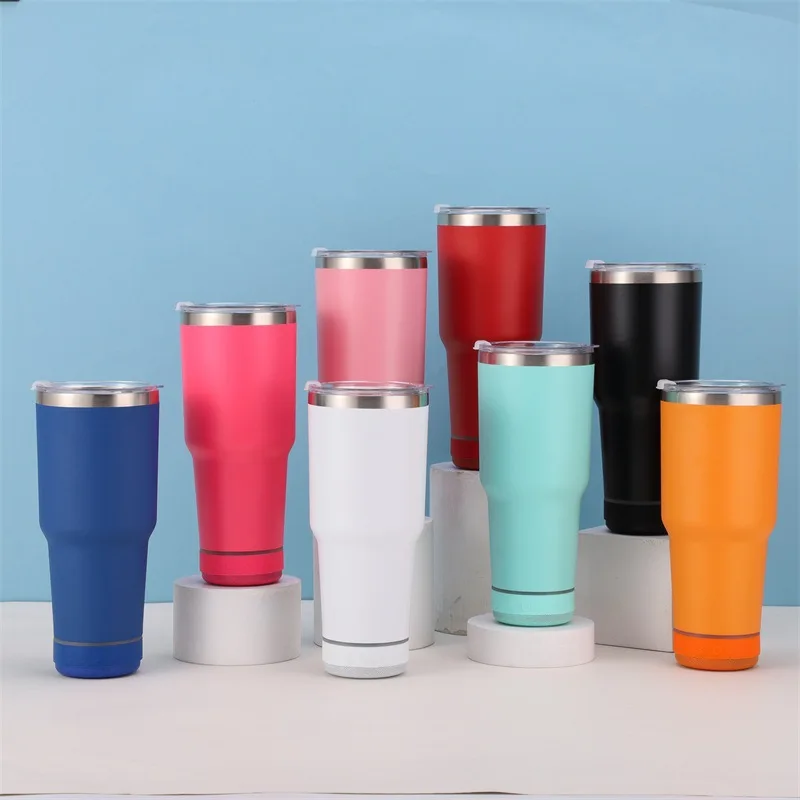 Bluetooth Speaker Cup, 30oz Blue tooth Music Cup  Sublimation Music Insulated Bottle Insulated Mug Vacuum Water Bottle
