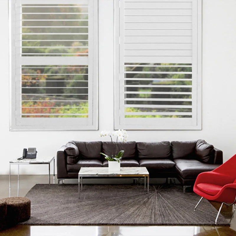 Interior plastic shutter PVC finish shutters parts plantation shutter