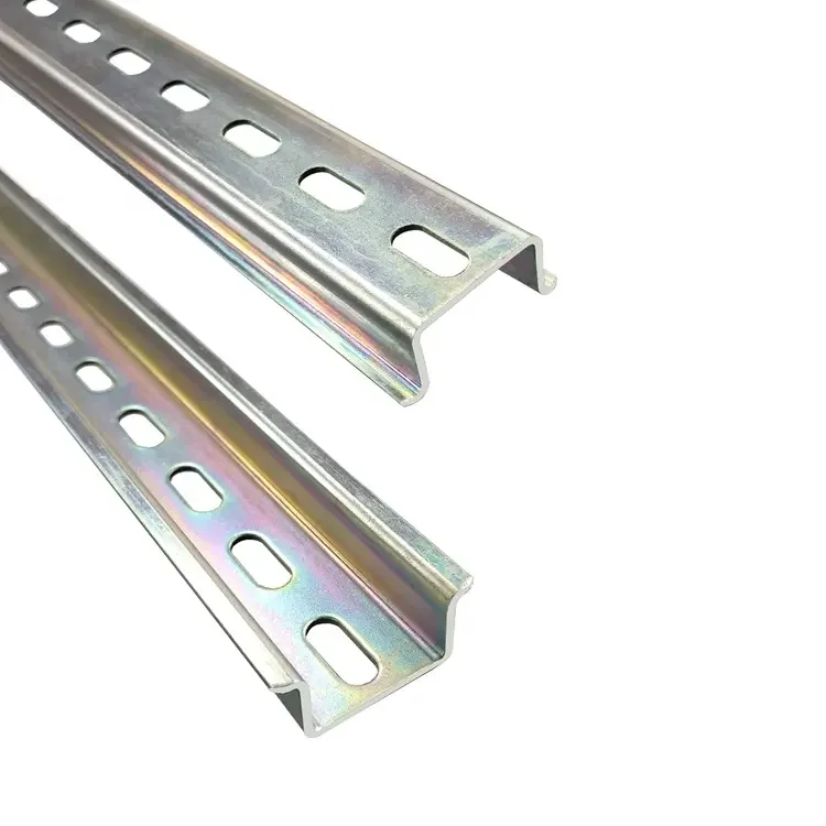 Chaer High Quality guide Rail 1 to 2 Meters 35mm Width 15MM Height K-8700 Industrial Standard Steel Din rails for MCB