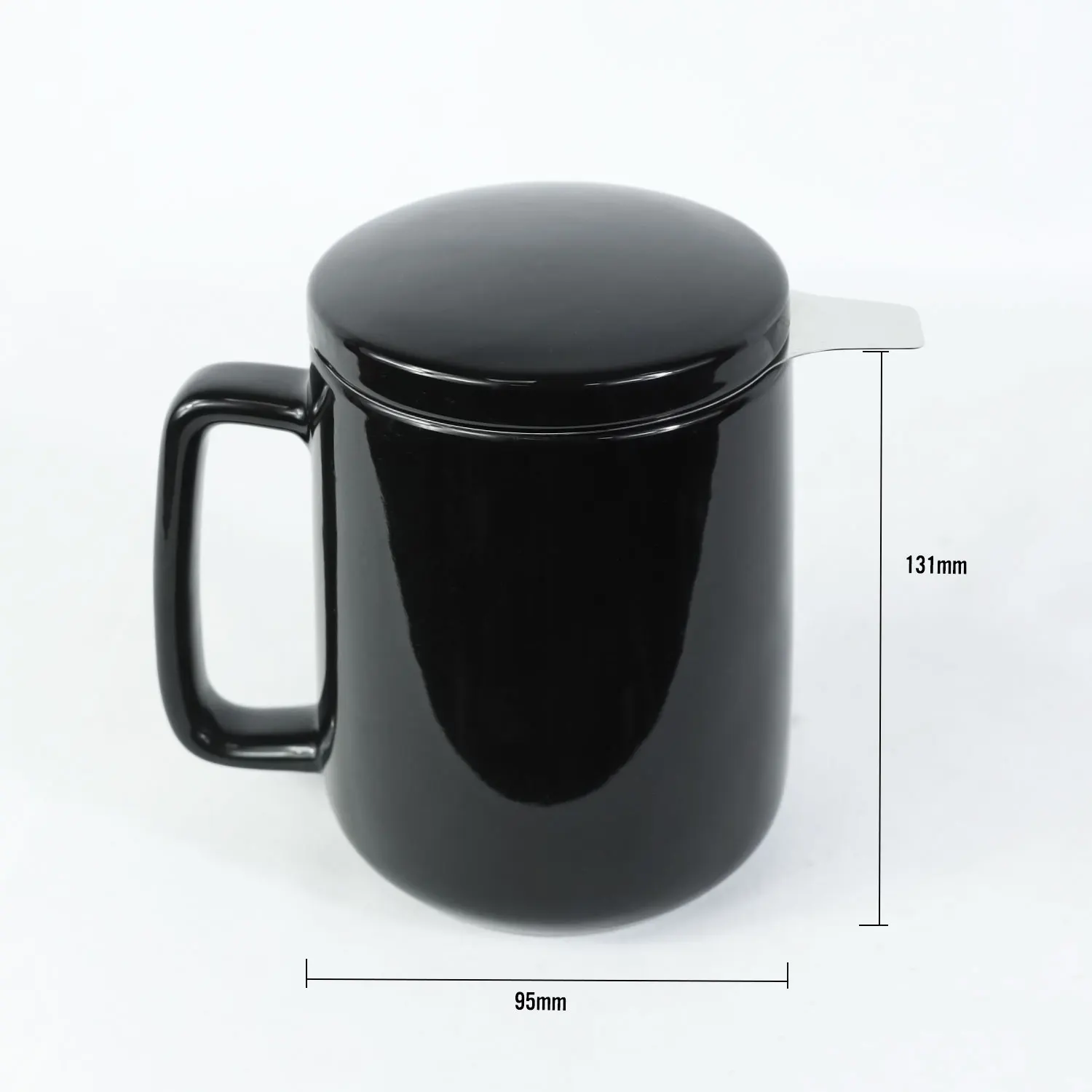 
17oz Ceramic Tea Mug With Infuser And Lid Single Cup Loose Tea Brewing System 