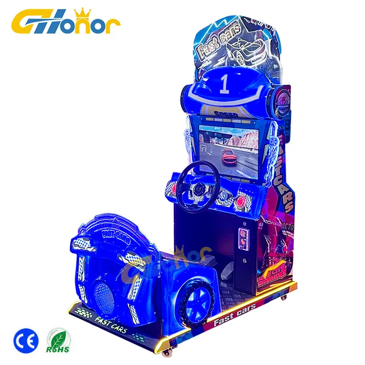 Shopping mall Hot selling Indoor children playground Fast Cars Coin operated game Machine Children Racing Car Game