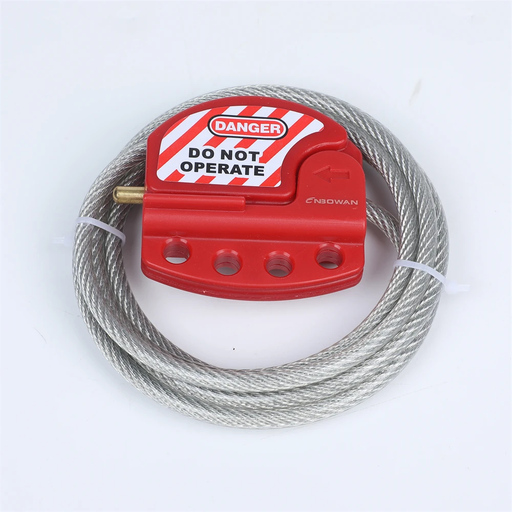 Engineering Plastic PA Material Custom Design Safety Adjustable Cable Lockout cable dia. 6mm