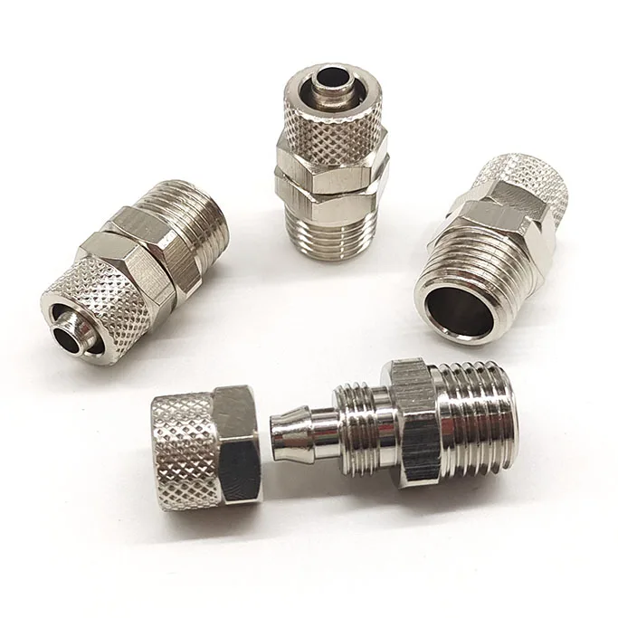 1/4 Brass Nickle Coated Pneumatic Rapid Screw fitting Air quick connect fitting