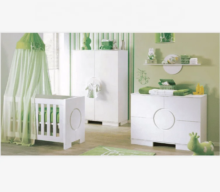 Cheap Wood Material and Panel Wood Style baby cribs furniture