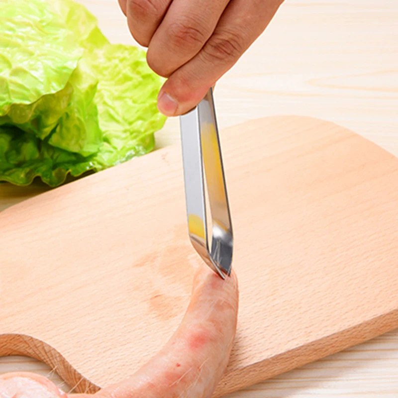 Kitchen Durable 430 Stainless Steel Fish Bone Remover chicken fur tweezers