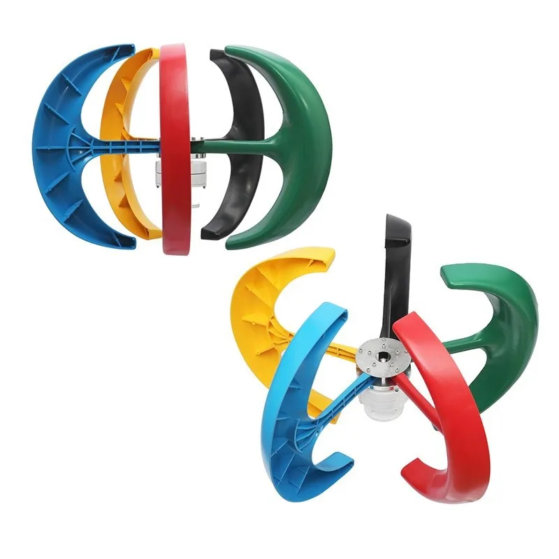 Small Vertical Axis Maglev Wind Turbine Generator 100W 200W 300W Wind Power System HELIOS CE & ISO Customized Color Nylon Fiber