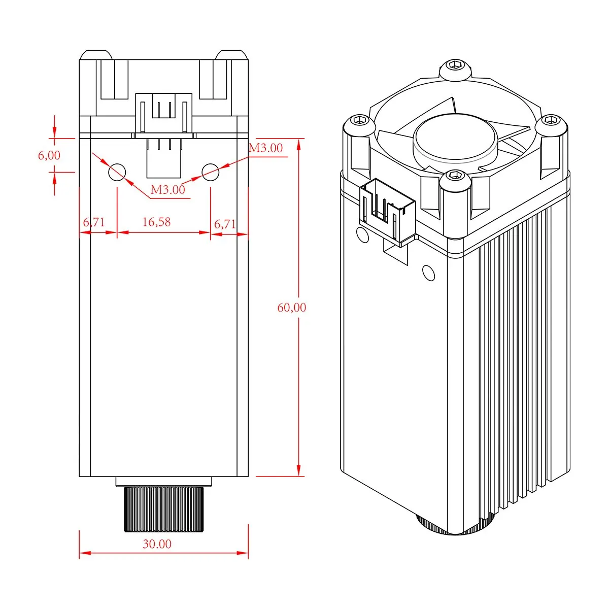 NEJE N30610 10W output-30 X 60 size laser engraving machine module