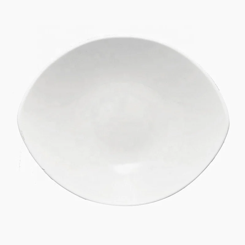 White fancy antique ship shaped ceramic dishwasher safe bowl saladier ovale porcelain bowl makers
