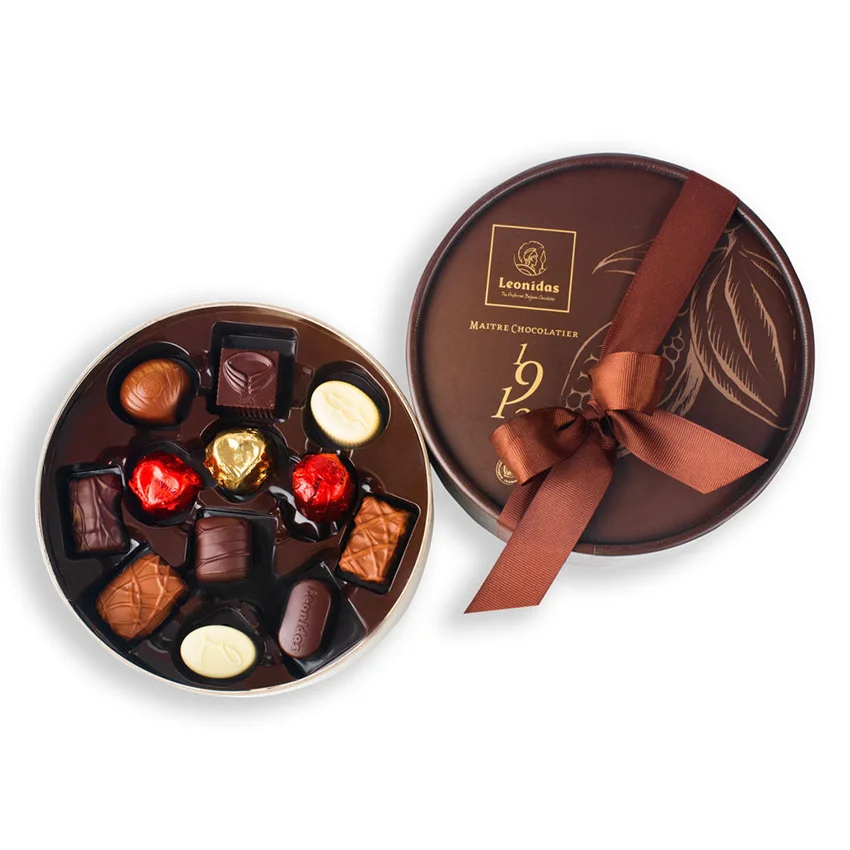 Eco Friendly Chocolate Packaging Gift Paper Box Hermetic Coating Cardboard Tube Packaging For Food Container