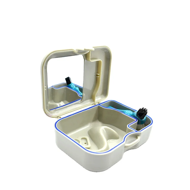 Wholesale Oral care Storage Denture Box With Resin Mirror