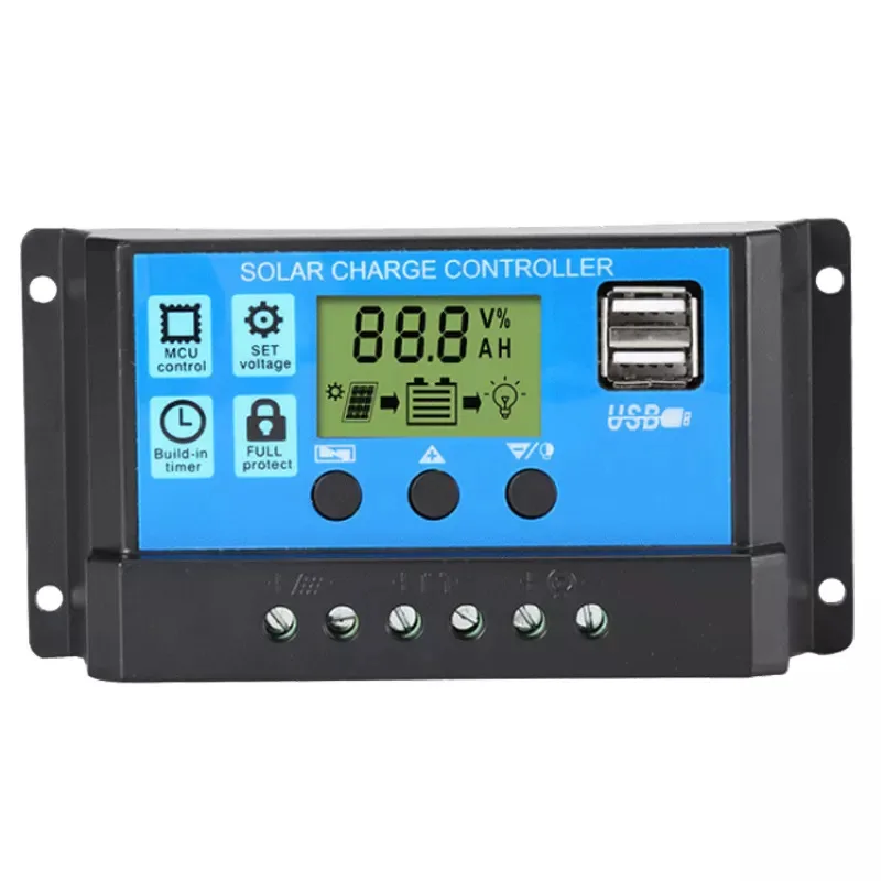 Защита от солнца Мощность смарт-12V 24V батарея регулятор 10a 20a 30a 40a 50a 60a PWM солнечная энергетическая система питания контроллера заряда