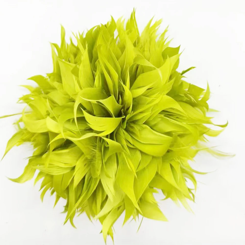 Hot Selling Colorful Flower Head Decoration Bleach and dye rooster schlappen feathers