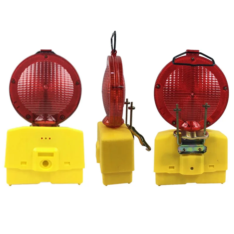 2x4R25 Battery LED Warning Light PS Lens Emergency Light Flashing LED Barrier Lamp Traffic Construction Light