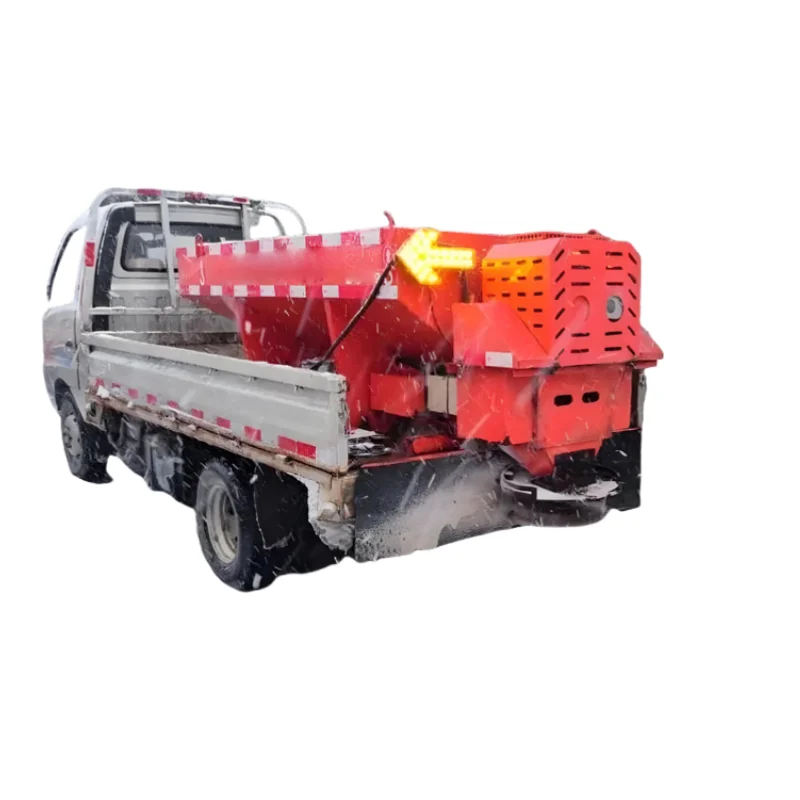 Vehicle-mounted snow-melting spreading machine suspension salt melting agent spreading machine
