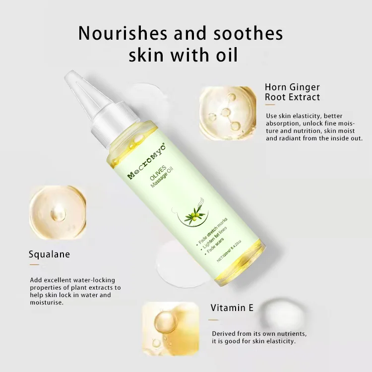 Private Label Olive oil Vegan Maternity Skin Care Body Scar Stretch Mark Removal Oil Stretch Mark Oil