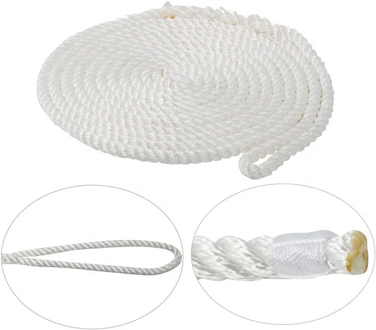 Горячая распродажа высокое качество 3 нитка Скрученная нейлоновый Канат лодка морской яхта