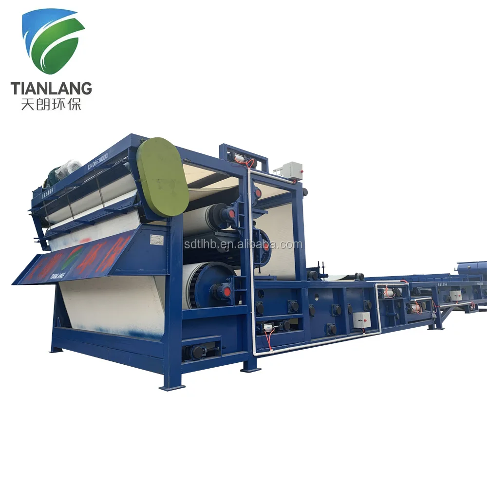 Belt press filter machine sludge dewatering for coal washing plant wastewater sewage treatment