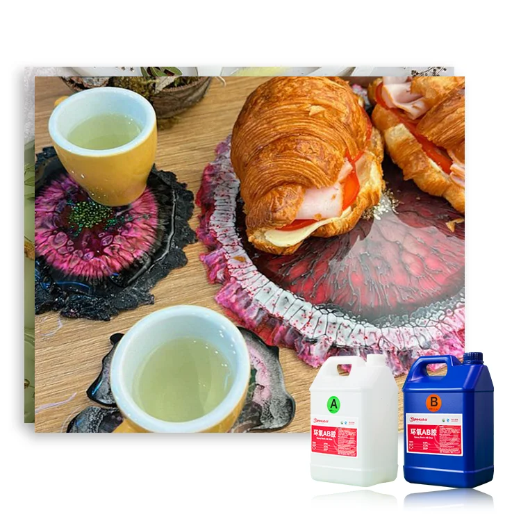 Glossy Liquid High Clear Crystal Epoxy Resin Non-toxic 3:1 Epoxy AB Resin for DIY Art Crafts