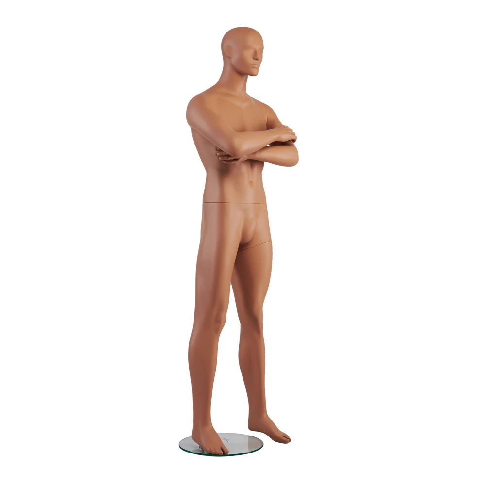 Sport Store Window Display Men Model Full-Body Standing Man Fiberglass Mannequin Black Stand Male Sports Mannequin