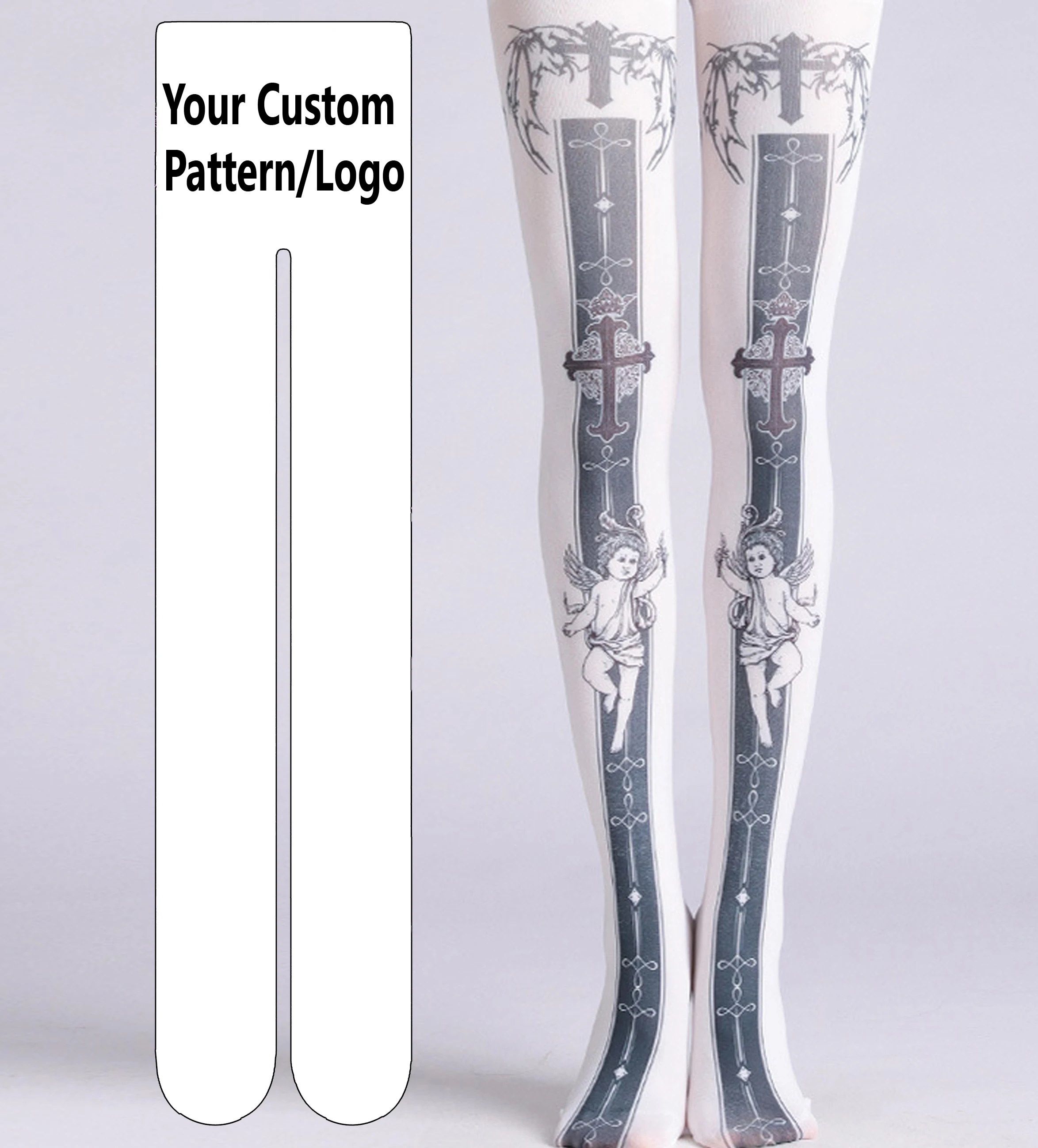 New style woman Angel Devil printed pantyhose stockings