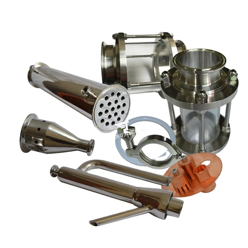 Sight Glass Distillation Column for Vodka Whishky Rum Moonshine Stills with Copper Bubble Cap Plate