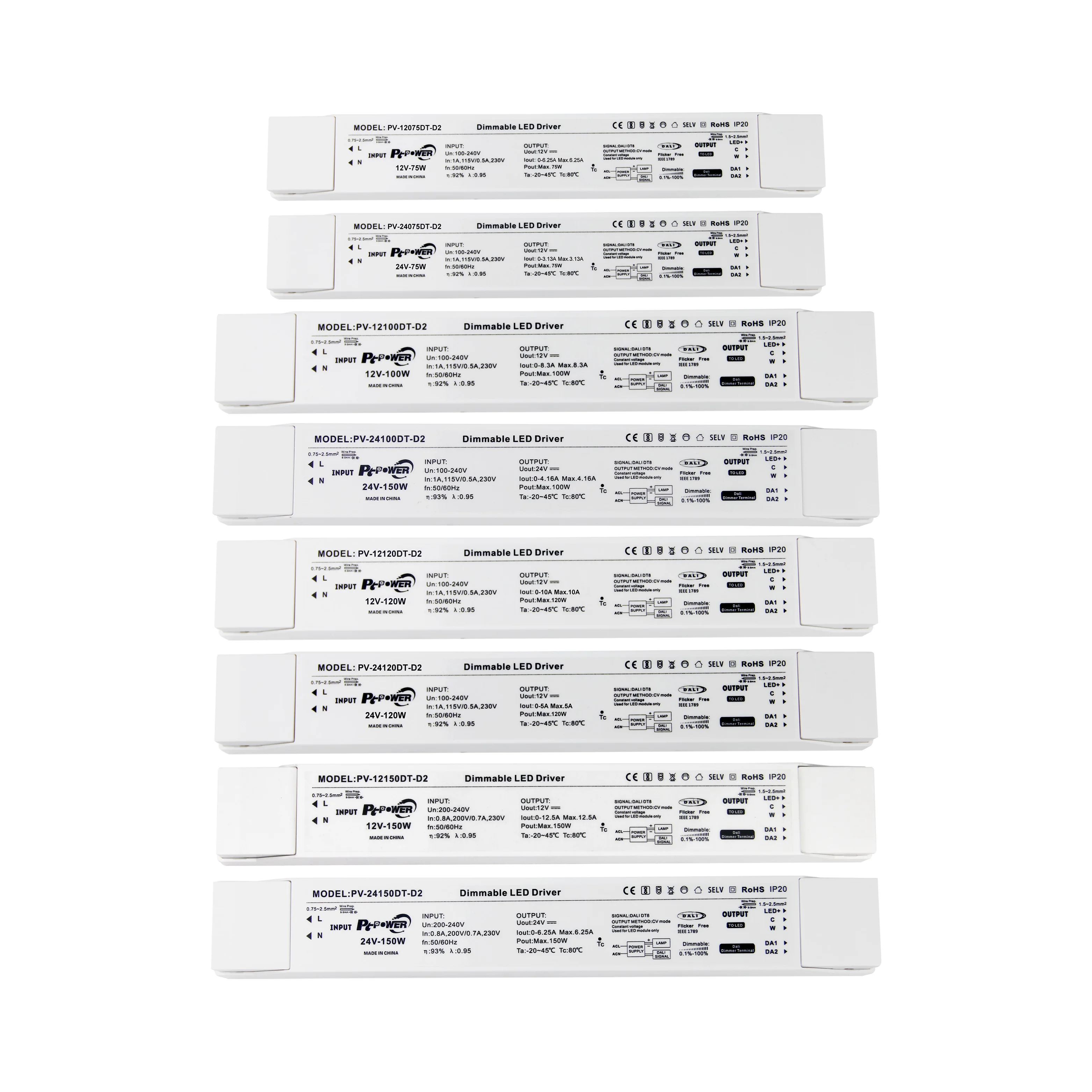 LED Lamp Power Supply DALI2 DT8 White Constant Voltage LED Light Driver