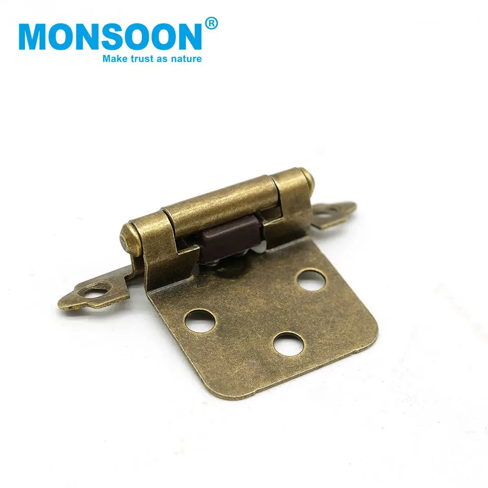 Furniture Hardware Cabinet Door Self Closing American Hinge Cupboard Closet Face Mount Iron Flush Door Hinges