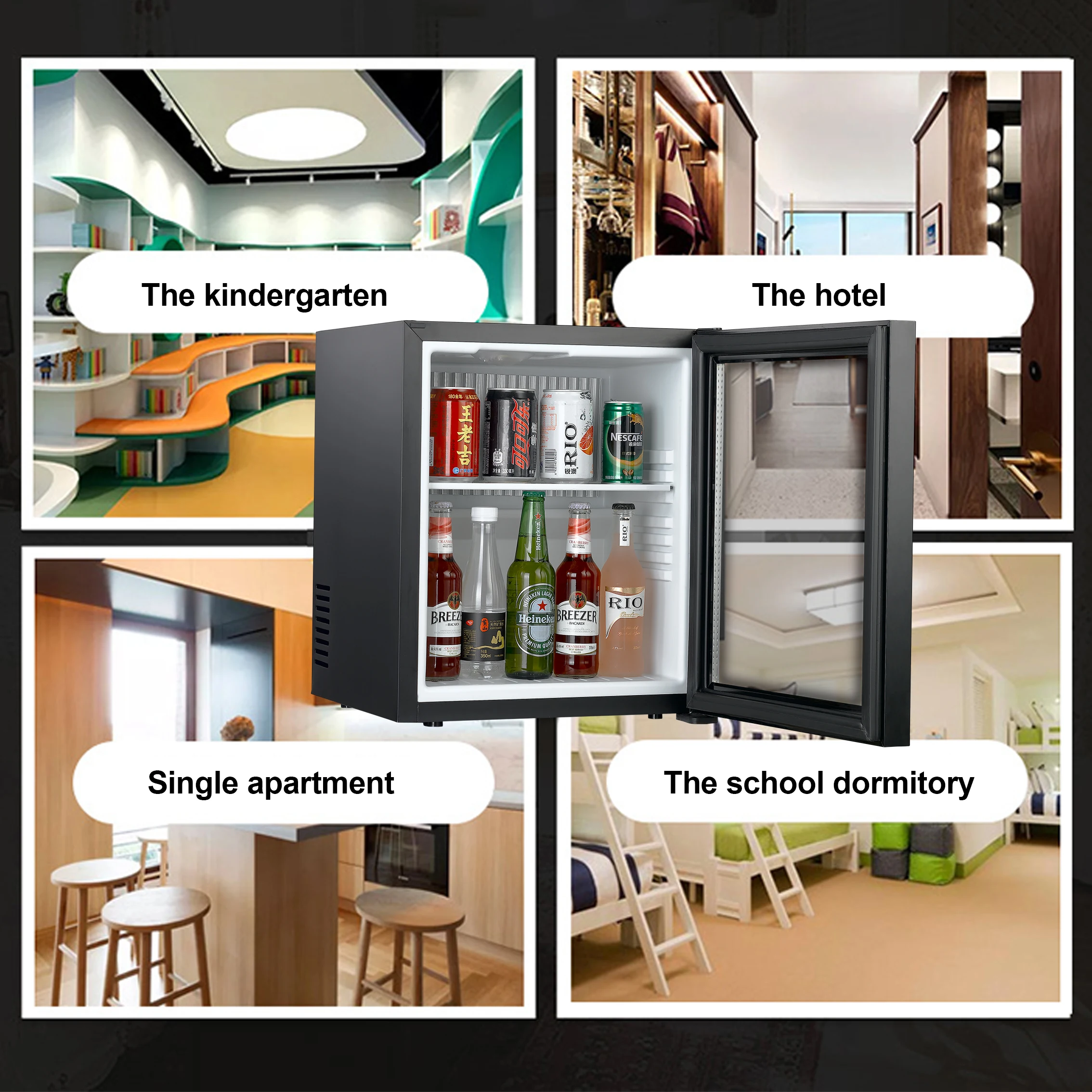 Wholesale 30 Liters Absorption mini bar refrigerator mini all refrigerator Hotel bar fridge