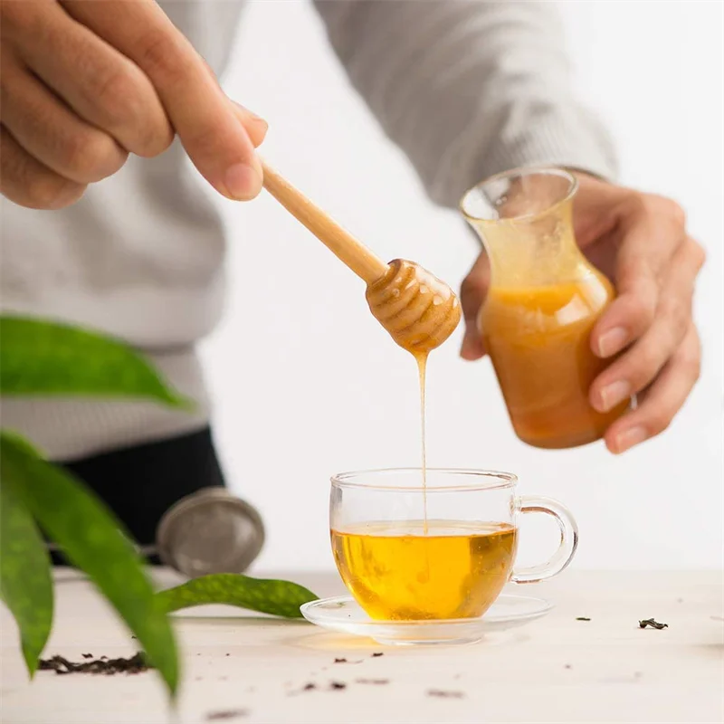 Wax Dabber Infuser Jar With Favour Bee Honey Dipper With Handle Bar