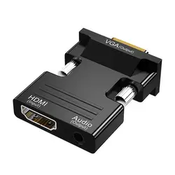 VGA to HDTV Converter HD to VGA 3.5mm Audio Cable 1080P Video Adapter