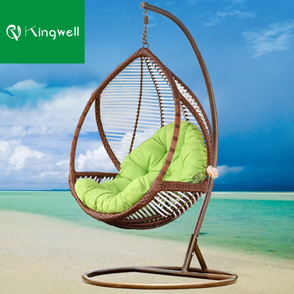 
Cheap price rattan furniture egg chair single hanging chair with different color options 